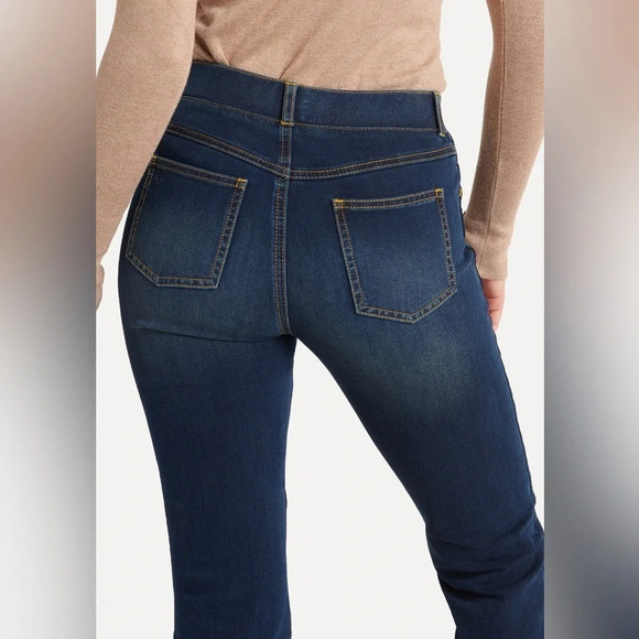 Betabrand Straight Leg 4 Pocket Yoga Denim in Dark Vintage Wash - NWOT - Small - Picture 3 of 8